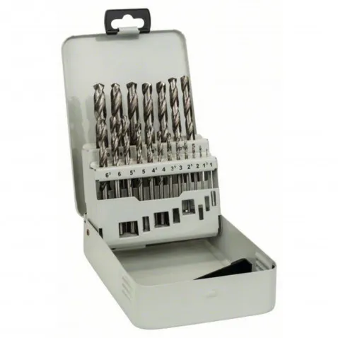 Bosch 19 tlg HSS-G Metallkassette 1-10mm