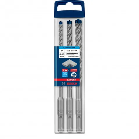 Bosch SDS plus-7X Hammerbohre-Set EXPERT 6/8/10 mm,