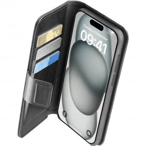 Cellularline Book Agenda iPhone 15 black