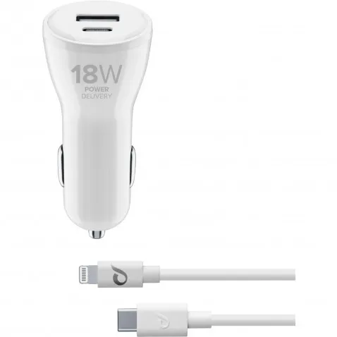 Cellularline KFZ-Lader-Set 30W lightning 1x USB Type-C und