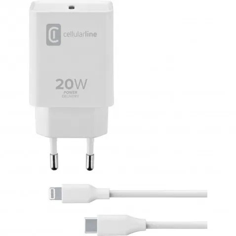 Cellularline Lade-Set 20W lightning inkl. Kabel für