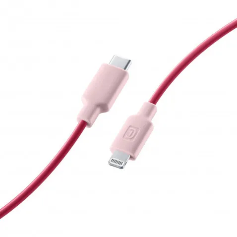 Cellularline Lade- und Datenkabel rosa 100cm USB Type-C