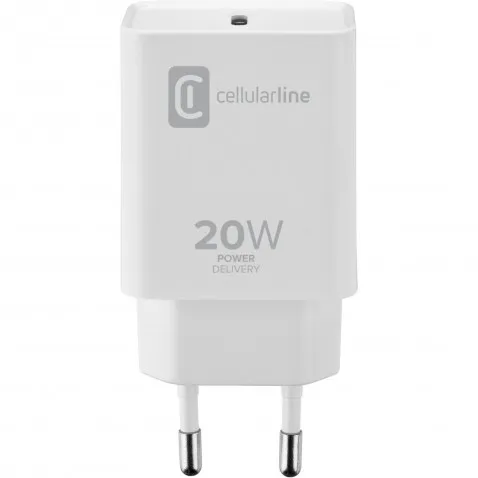 Cellularline Reiselader 20W USB Type-C ACHIPHUSBCPD20WW