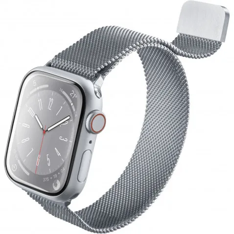 Cellularline Steel Band silber 42-49mm für Apple Watch
