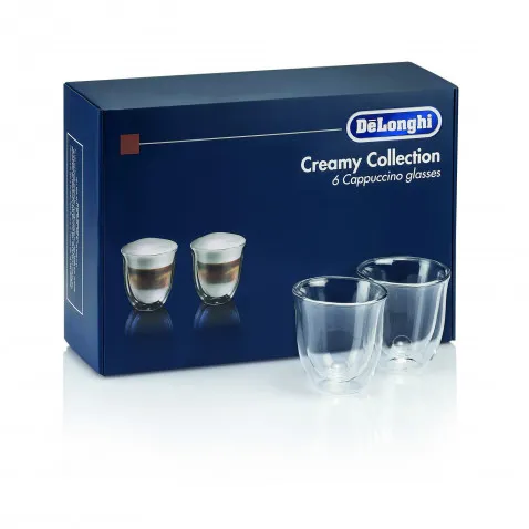Delonghi Cappuccino Thermogläser Set Geschenkset mit 6