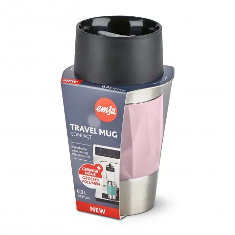 Emsa Travel Mug Compact 0,3 Liter pink Thermobecher mit