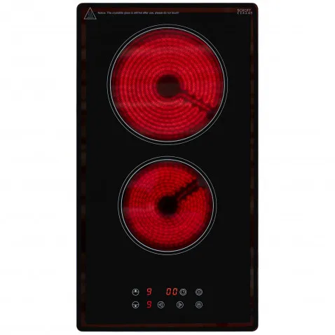 Exquisit EKC301-020 Glaskeramik-Kochfeld mit 2 Kochstellen,