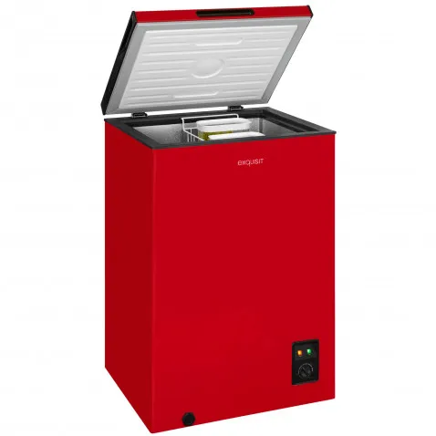 Exquisit GT100-050E rot Gefriertruhe 99