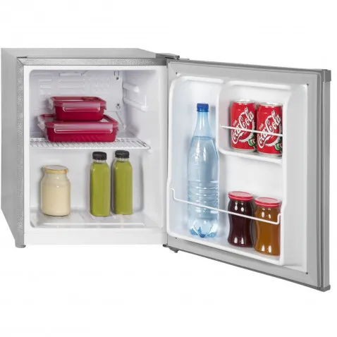 Exquisit KB05-V-040E inoxlook Mini Kühlschrank,