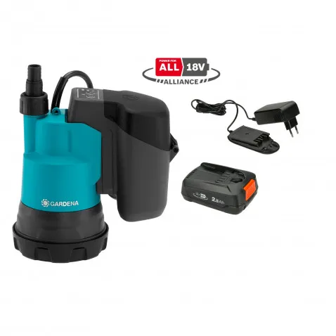 Gardena Akku-Klarwassertauchpumpe 2000/2 18V P4A,