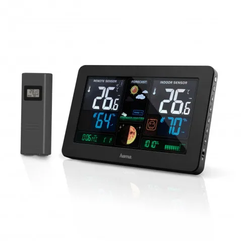 Hama Premium Wetterstation mit LED-Farbdisplay