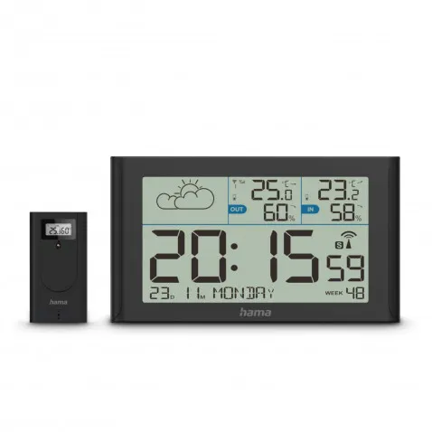 Hama Wetterstation Sylt mit Außensensor,