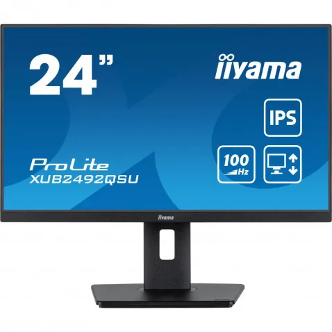 iiyama ProLite XUB2492QSU-B1 23.8" WQHD gerades IPS Panel,