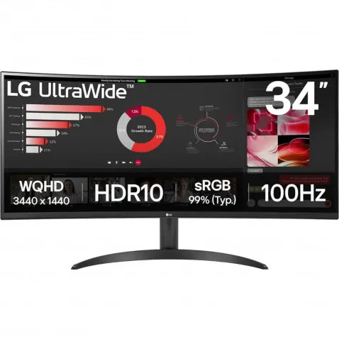 LG UltraWide 34WR50QK-B 34" 21:9 curved 100Hz, 5ms (GtG),