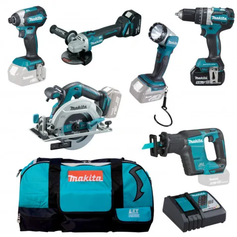 Makita DLX6092T Akku-Spezialset LXT inkl. zwei 5,0 Ah
