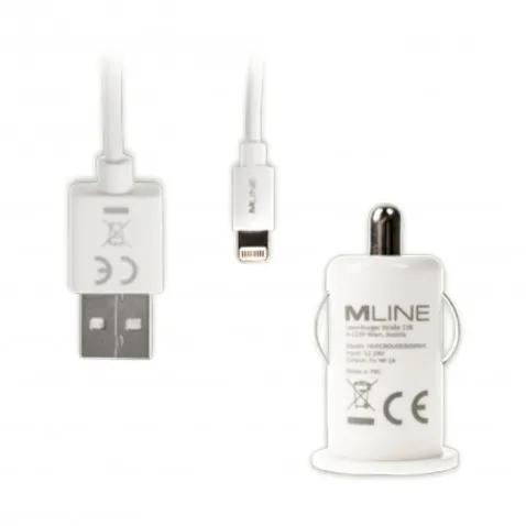 Mline KFZ-Lader Single USB 1A weiß und