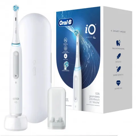 Oral-B iO Series 4 mit Reiseetui Quite Weiß, elektrische