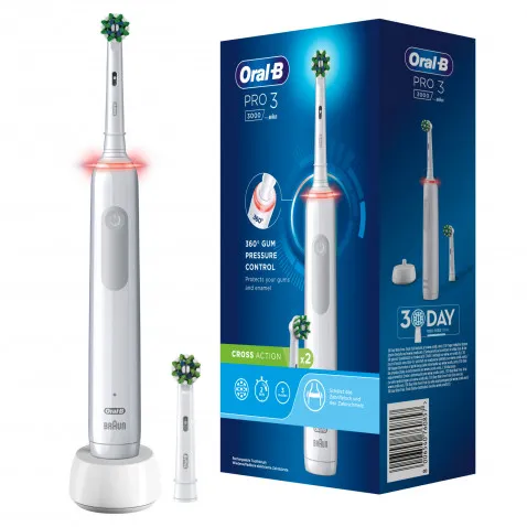Oral-B Pro 3 3000 Cross Action White JAS Elektrische