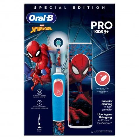 Oral-B Vitality Pro 103 Kids Spiderman mit Reiseetui,