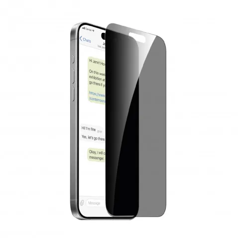 PURO Displayschutzglas PRIVACY für iPhone 16 PRO,