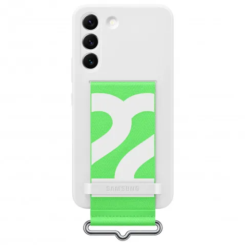 Samsung Silicone Cover with Strap weiß für das Galaxy S22
