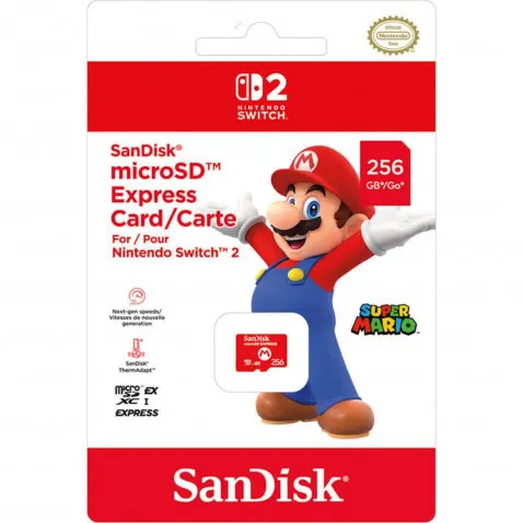 SanDisk Nintendo Switch 2 microSD 256GB 10016157 microSDXC