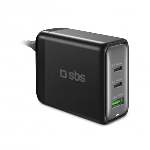 SBS GaN-Ladegerät mit 100 Watt schwarz