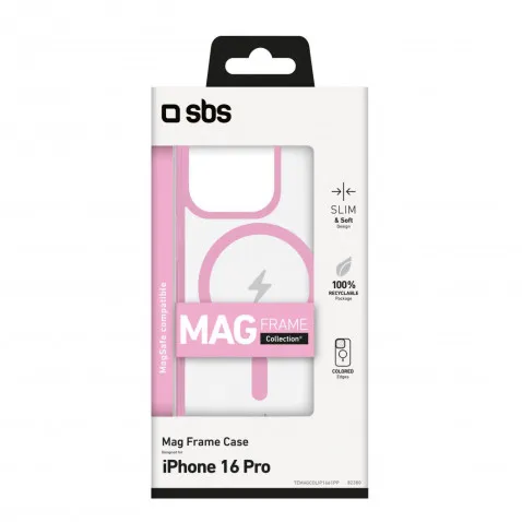 SBS Mag Frame Case pink iPhone 16 Pro