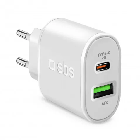 SBS Wall Charger weiss 20W 2 Anschl.