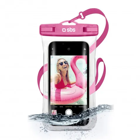 SBS Water Selfie Case pink bis zu 6,8"
