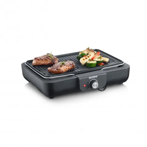 Severin PG 8556 Tischgrill mit Grillplatte,