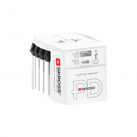 Skross Weltreiseadapter MUV 45W PD weiss 2x USB (Type-A u.