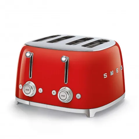 SMEG TSF03RDEU 4-Schlitz-Toaster 50's Retro Style,