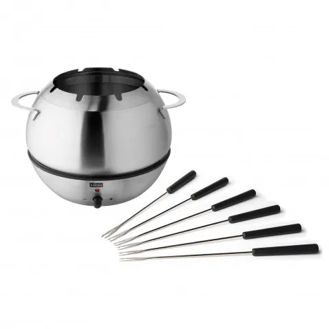 Stöckli HOT BOWL 0062.82 Fondue Edelstahl, mit 6