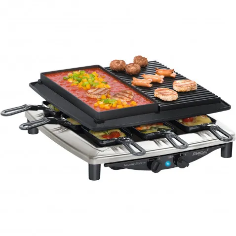 Steba RC 4 Plus Deluxe Chrom Raclette für 8