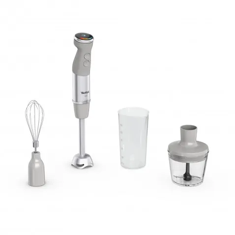 Tefal HB673B Quickchef + Beaker grau Stabmixer Set, 1000