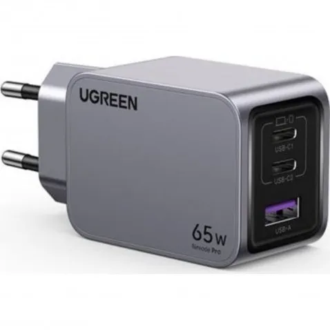 Ugreen Nexode Pro 65W USB-C Ladegerät 3-Ports Mini GaN