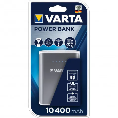 VARTA Power Bank 10400mAh inkl. Ladekabl 57961 101
