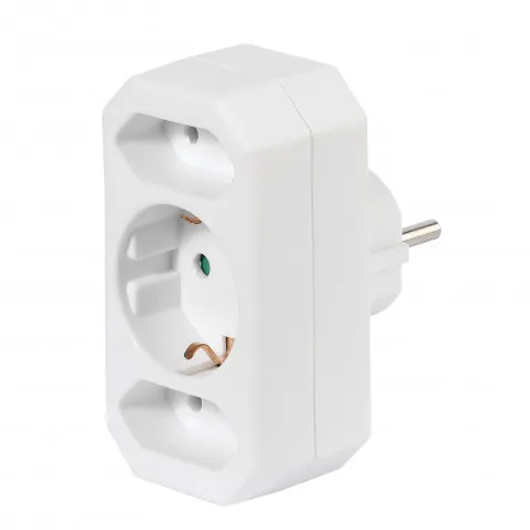VIVANCO 3-fach Schuko / Euro Adapter