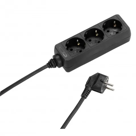 VIVANCO 3er Steckdosenleiste black 1,4m VIVANCO 34433 E3