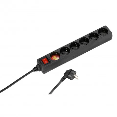 VIVANCO 6er Steckdosenleiste schwarz 1,4 VIVANCO 28261 ES6