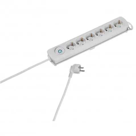 Vivanco 6er Steckdosenleiste weiss 1,4m Extra großer Ein-/