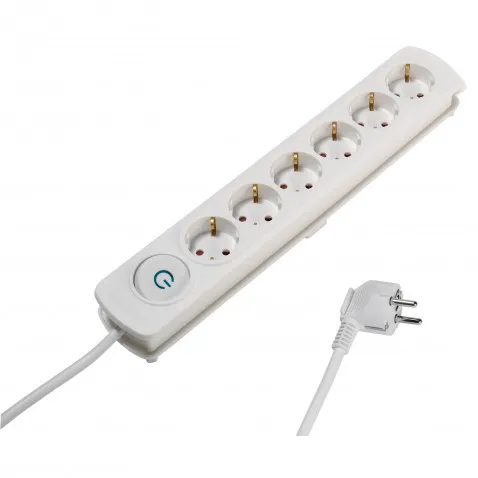 Vivanco 6er Steckdosenleiste weiss 4m Extra großer