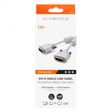 VIVANCO DVI-D SingleLink Anschlusskabel VIVANCO 45434 CC M