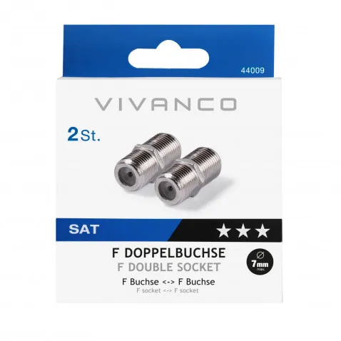 VIVANCO F-Doppelbuchse VIVANCO 44009 STD