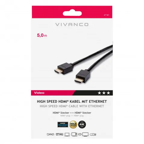 VIVANCO High Speed HDMI-Ethernet 5m 47161 5M HIGH SPEED