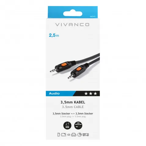 VIVANCO Klinken-Verbindung 3,5mm 2,5m 46045 2,5m