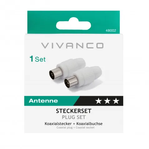 VIVANCO Koax-Stecker 2 Stk VIVANCO 48002