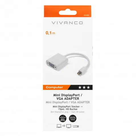 VIVANCO Mini Display Port/VGA Adapter VIVANCO 45496 CA