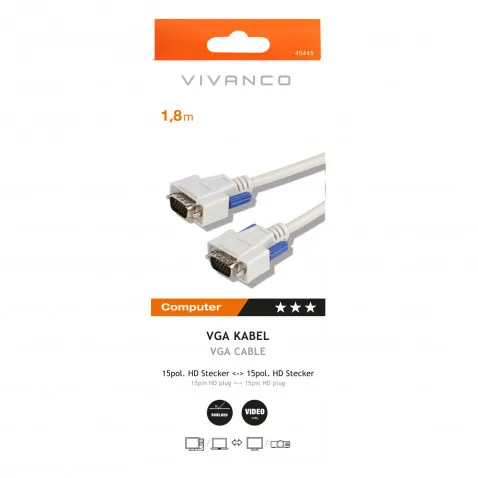 VIVANCO Monitor-Anschlusskabel 1,8 m VIVANCO 45445 CC M1